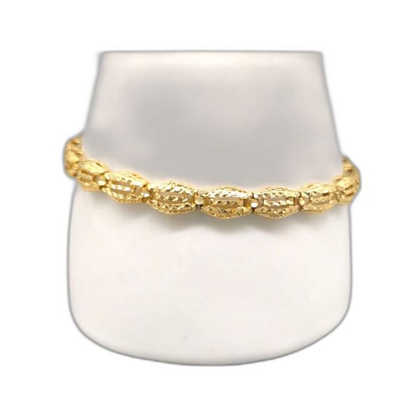 14KT YELLOW GOLD 9.90G 7" ALLIGATOR STYLE BRACELET	(152489-4) - Picture 3 of 3